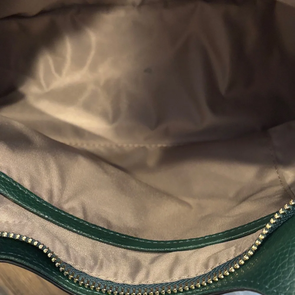 💚Bostonian Forest Green Leather Shoulder Bag - Picture 9 of 15